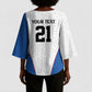 Africa DR Congo Football Custom Kimono Sleeve Blouse White Leopard Skin Pattern