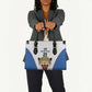 Africa DR Congo Football Custom Leather Bag White Leopard Skin Pattern