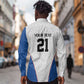 Africa DR Congo Football Custom Long Sleeve Button Shirt White Leopard Skin Pattern - African Pride