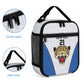 Africa DR Congo Football Custom Lunch Bag White Leopard Skin Pattern
