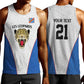 Africa DR Congo Football Custom Men Tank Top White Leopard Skin Pattern - African Pride