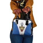 Africa DR Congo Football Custom Shoulder Handbag White Leopard Skin Pattern - African Pride