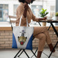 Africa DR Congo Football Custom Tote Bag White Leopard Skin Pattern