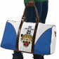 Africa DR Congo Football Custom Travel Bag White Leopard Skin Pattern