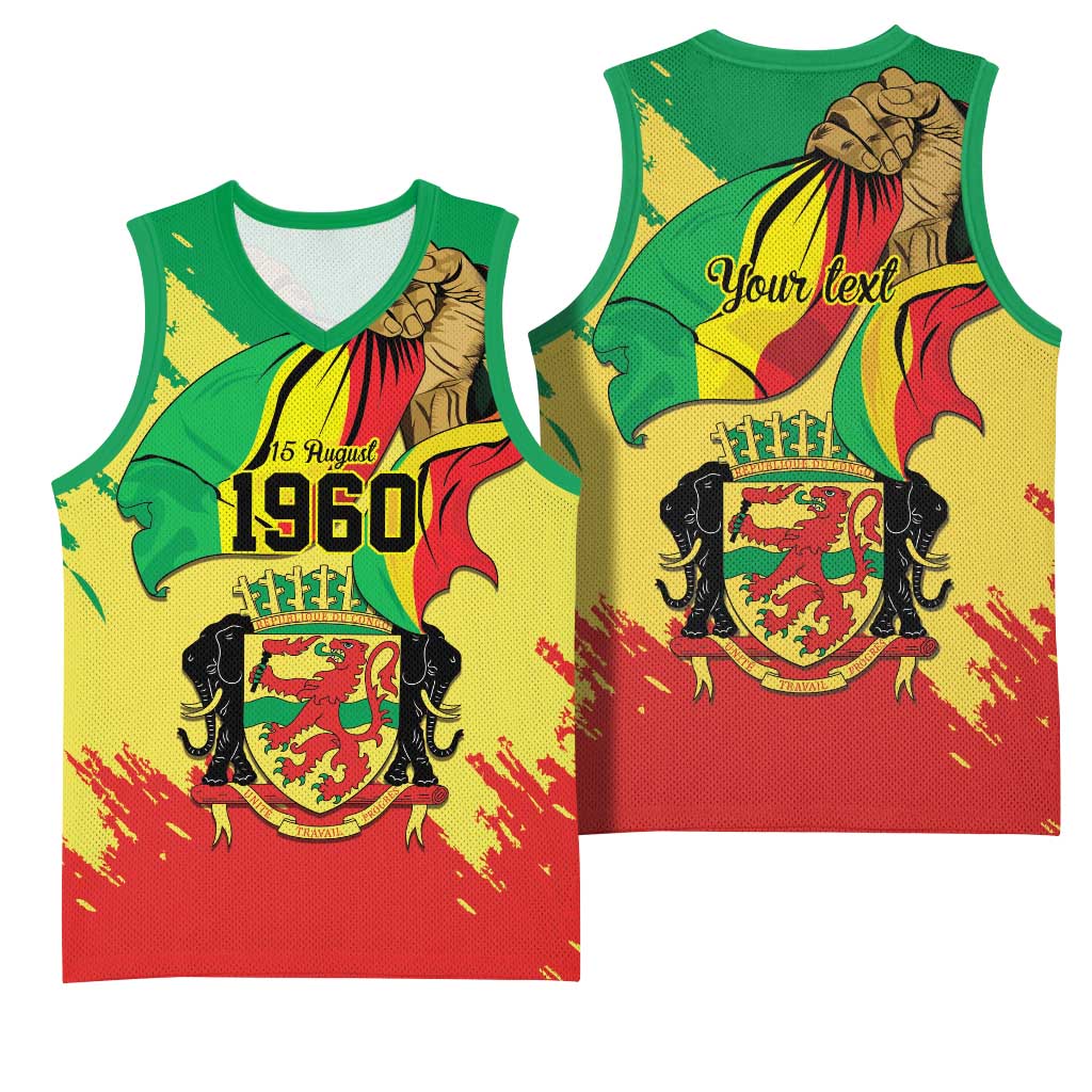Republic of The Congo Independence Day Personalized Basketball Jersey Congo-Brazzaville Since 1960 LT9