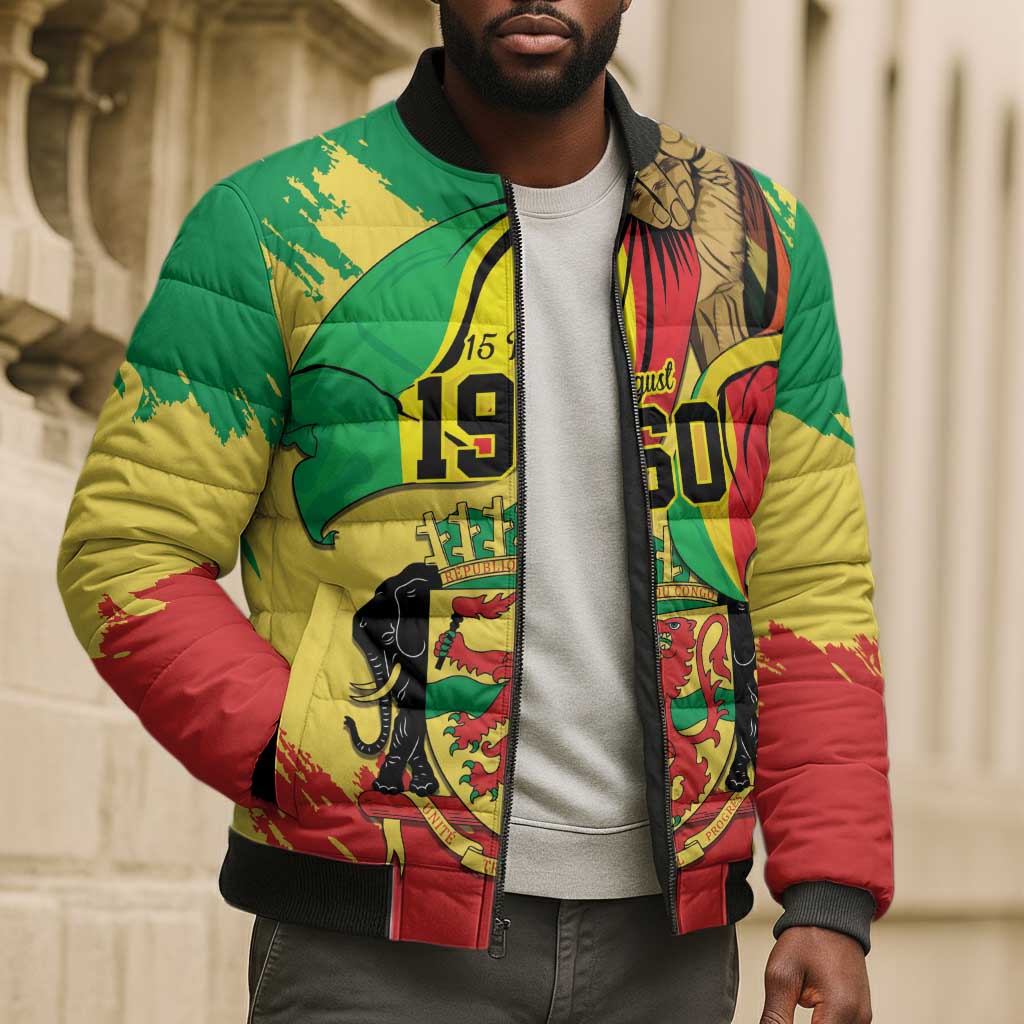 Republic of The Congo Independence Day Personalized Bomber Puffer Jacket Congo-Brazzaville Since 1960