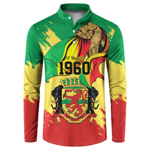 Republic of The Congo Independence Day Personalized Button Sweatshirt Congo-Brazzaville Since 1960