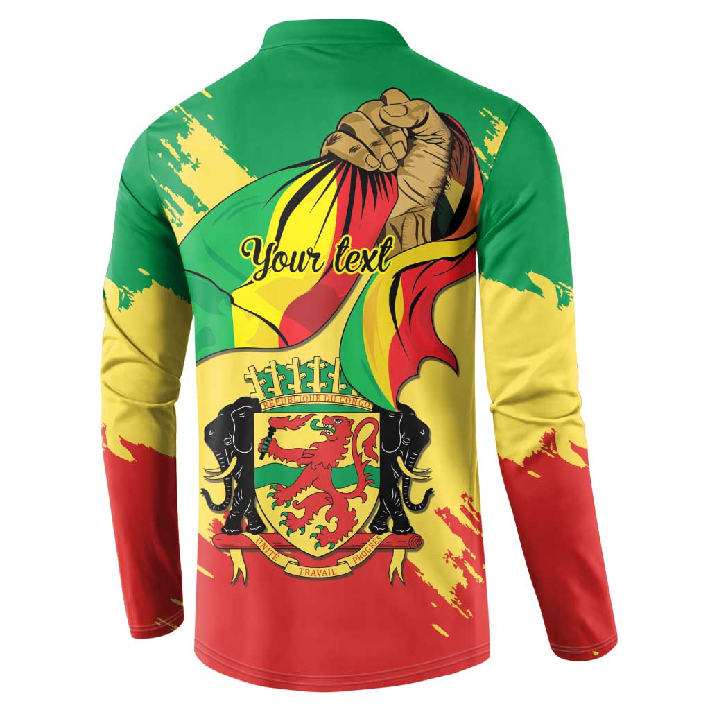 Republic of The Congo Independence Day Personalized Button Sweatshirt Congo-Brazzaville Since 1960