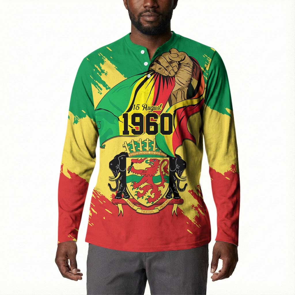 Republic of The Congo Independence Day Personalized Button Sweatshirt Congo-Brazzaville Since 1960