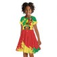Republic of The Congo Independence Day Personalized Kid Short Sleeve Dress Congo-Brazzaville Since 1960 - African Pride