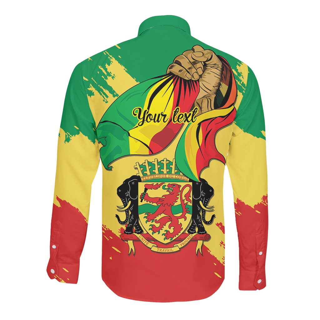 Republic of The Congo Independence Day Personalized Long Sleeve Button Shirt Congo-Brazzaville Since 1960 - African Pride