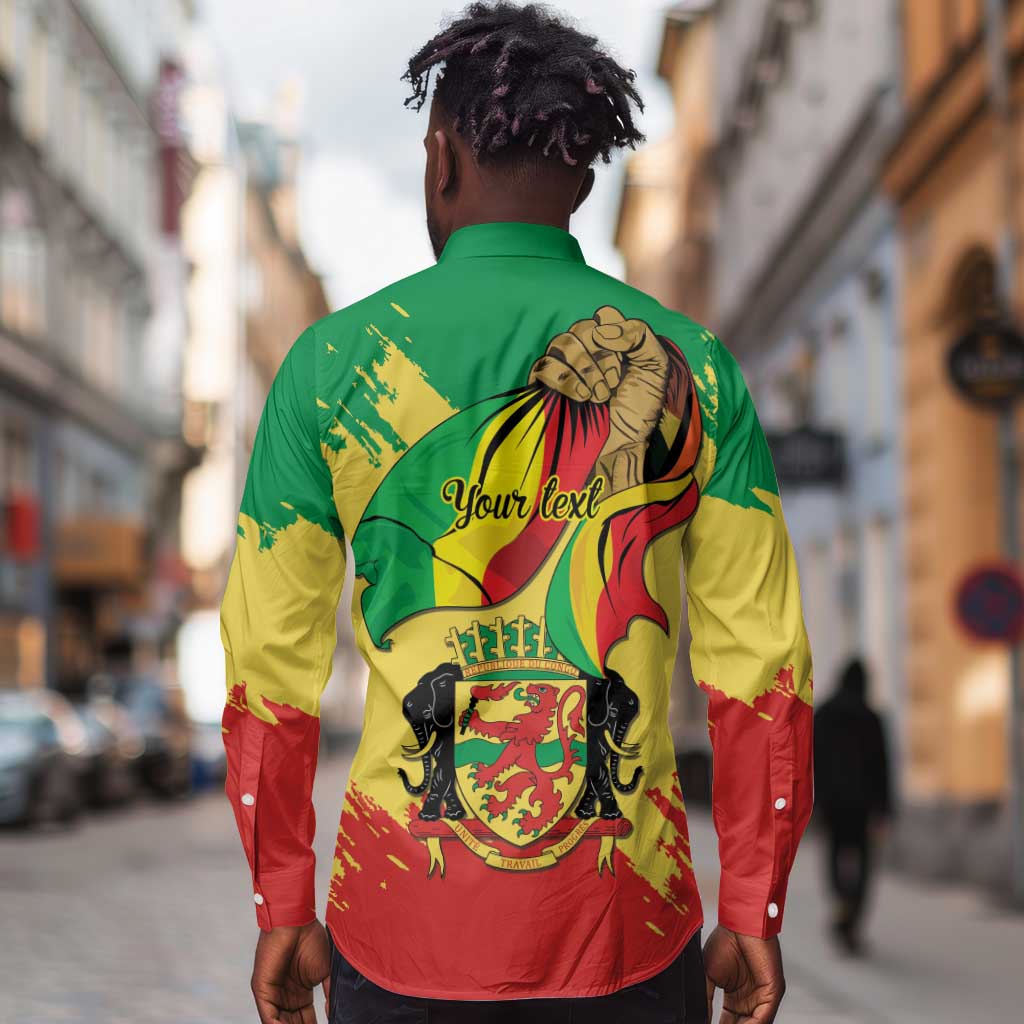Republic of The Congo Independence Day Personalized Long Sleeve Button Shirt Congo-Brazzaville Since 1960 - African Pride