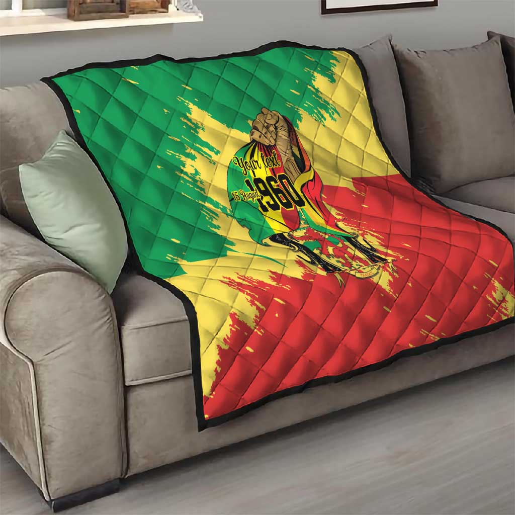 Republic of The Congo Independence Day Personalized Quilt Congo-Brazzaville Since 1960 - African Pride