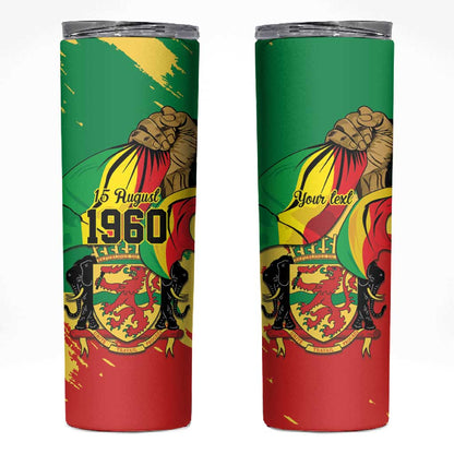 Republic of The Congo Independence Day Personalized Skinny Tumbler Congo-Brazzaville Since 1960 - African Pride