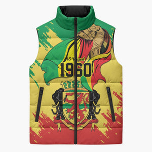 Republic of The Congo Independence Day Personalized Sleeveless Puffer Jacket Congo-Brazzaville Since 1960