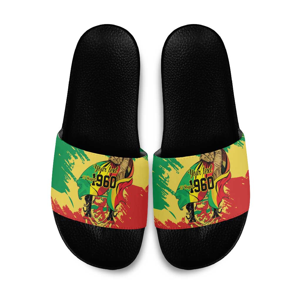 Republic of The Congo Independence Day Personalized Slide Sandals Congo-Brazzaville Since 1960