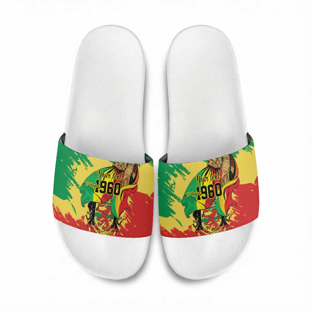 Republic of The Congo Independence Day Personalized Slide Sandals Congo-Brazzaville Since 1960