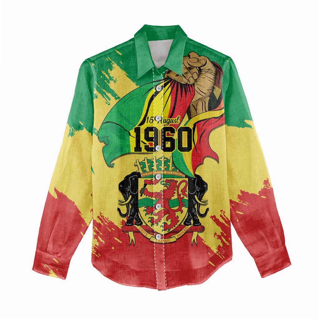 Republic of The Congo Independence Day Personalized Women Casual Shirt Congo-Brazzaville Since 1960 - African Pride