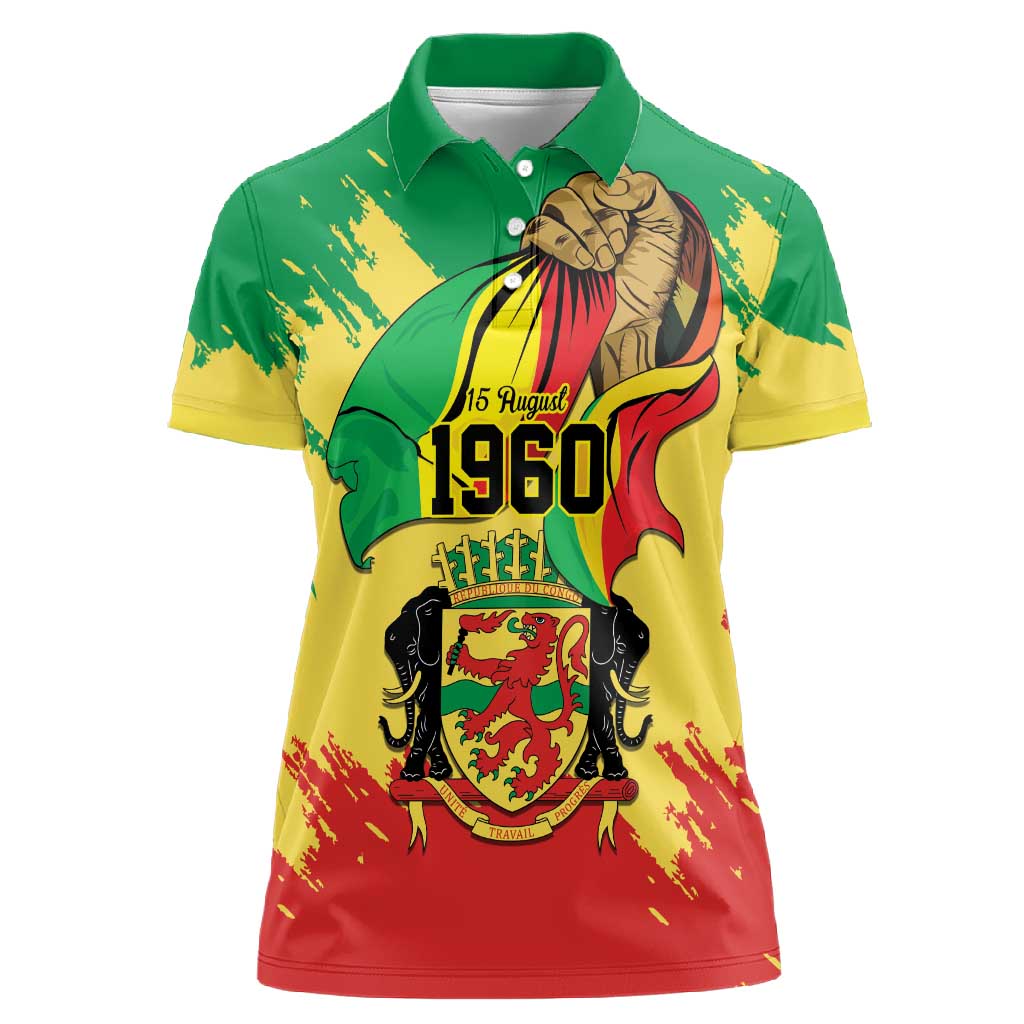 Republic of The Congo Independence Day Personalized Women Polo Shirt Congo-Brazzaville Since 1960 - African Pride