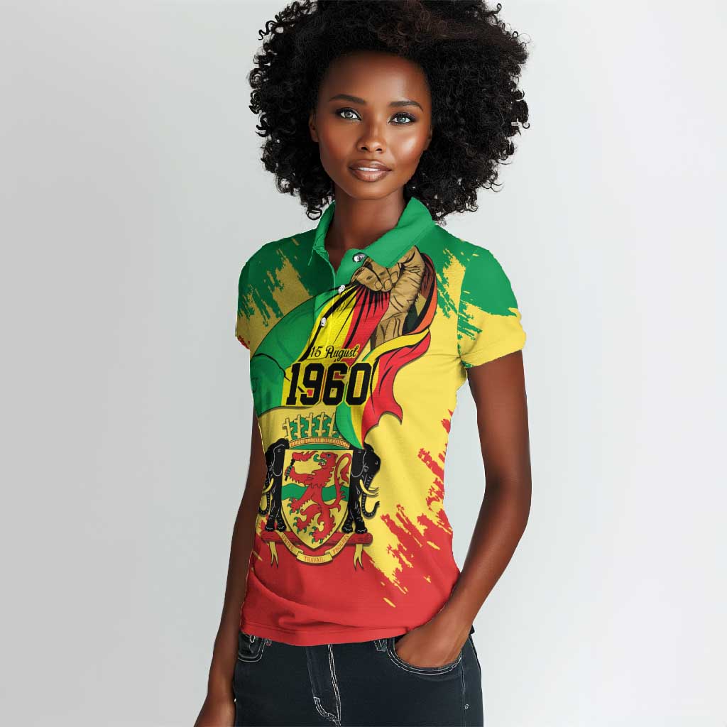 Republic of The Congo Independence Day Personalized Women Polo Shirt Congo-Brazzaville Since 1960 - African Pride