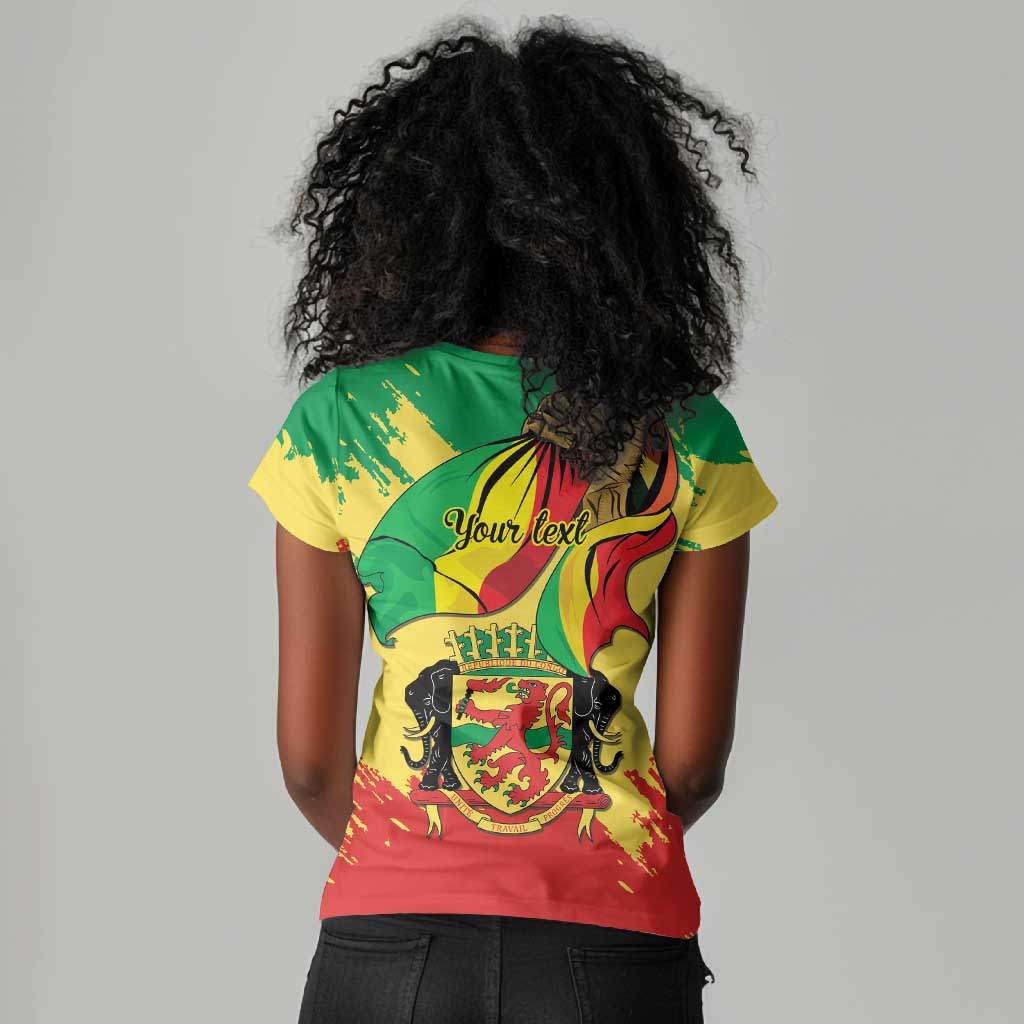 Republic of The Congo Independence Day Personalized Women V-Neck T-Shirt Congo-Brazzaville Since 1960 - African Pride
