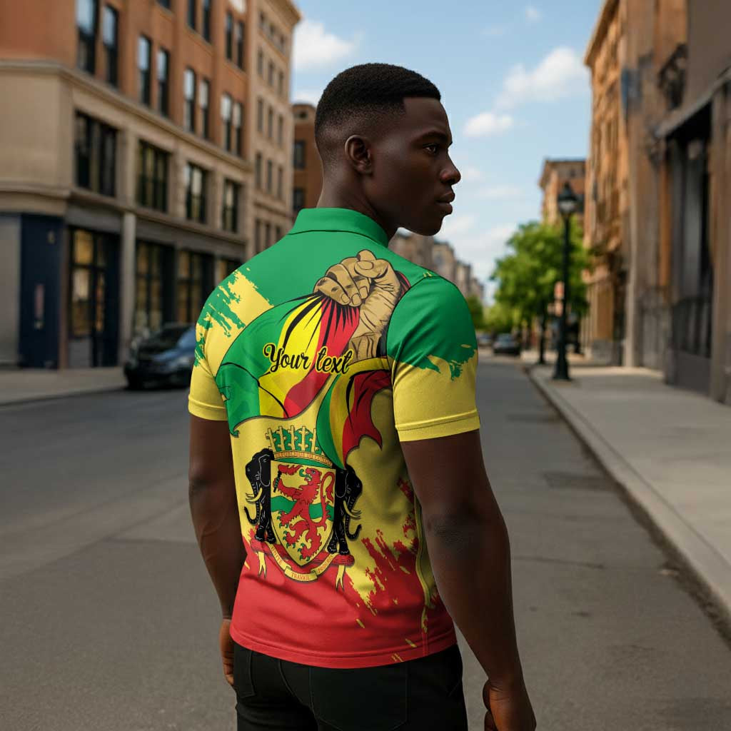 Republic of The Congo Independence Day Personalized Zipper Polo Shirt Congo-Brazzaville Since 1960
