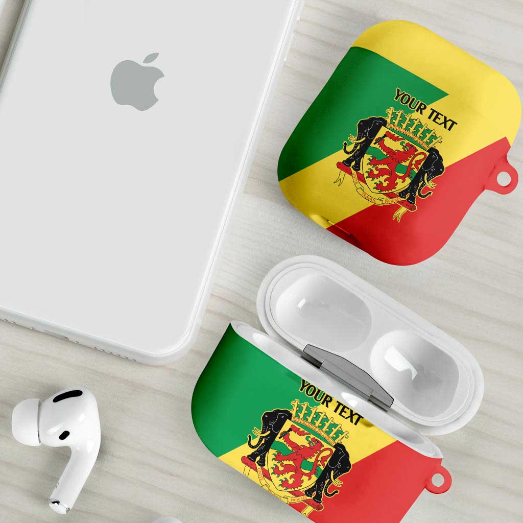 Republic of The Congo Personalized AirPods Case Simple Flag Style
