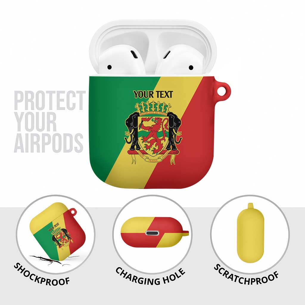 Republic of The Congo Personalized AirPods Case Simple Flag Style
