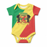 Republic of The Congo Personalized Baby Onesie Simple Flag Style