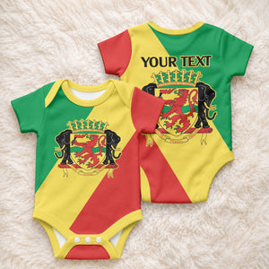Republic of The Congo Personalized Baby Onesie Simple Flag Style