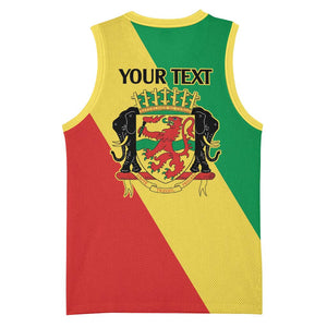 Republic of The Congo Personalized Basketball Jersey Simple Flag Style LT9