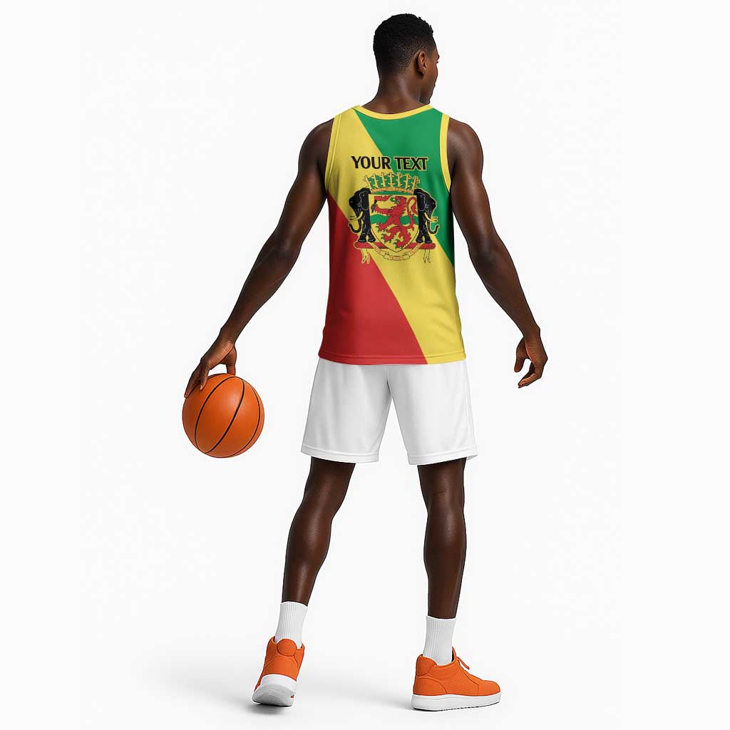 Republic of The Congo Personalized Basketball Jersey Simple Flag Style LT9