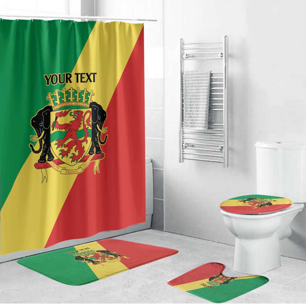 Republic of The Congo Personalized Bathroom Set Simple Flag Style