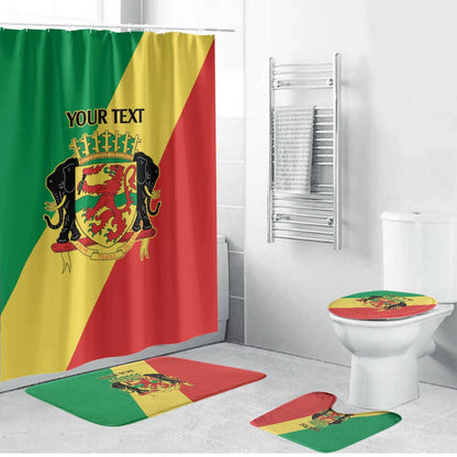 Republic of The Congo Personalized Bathroom Set Simple Flag Style