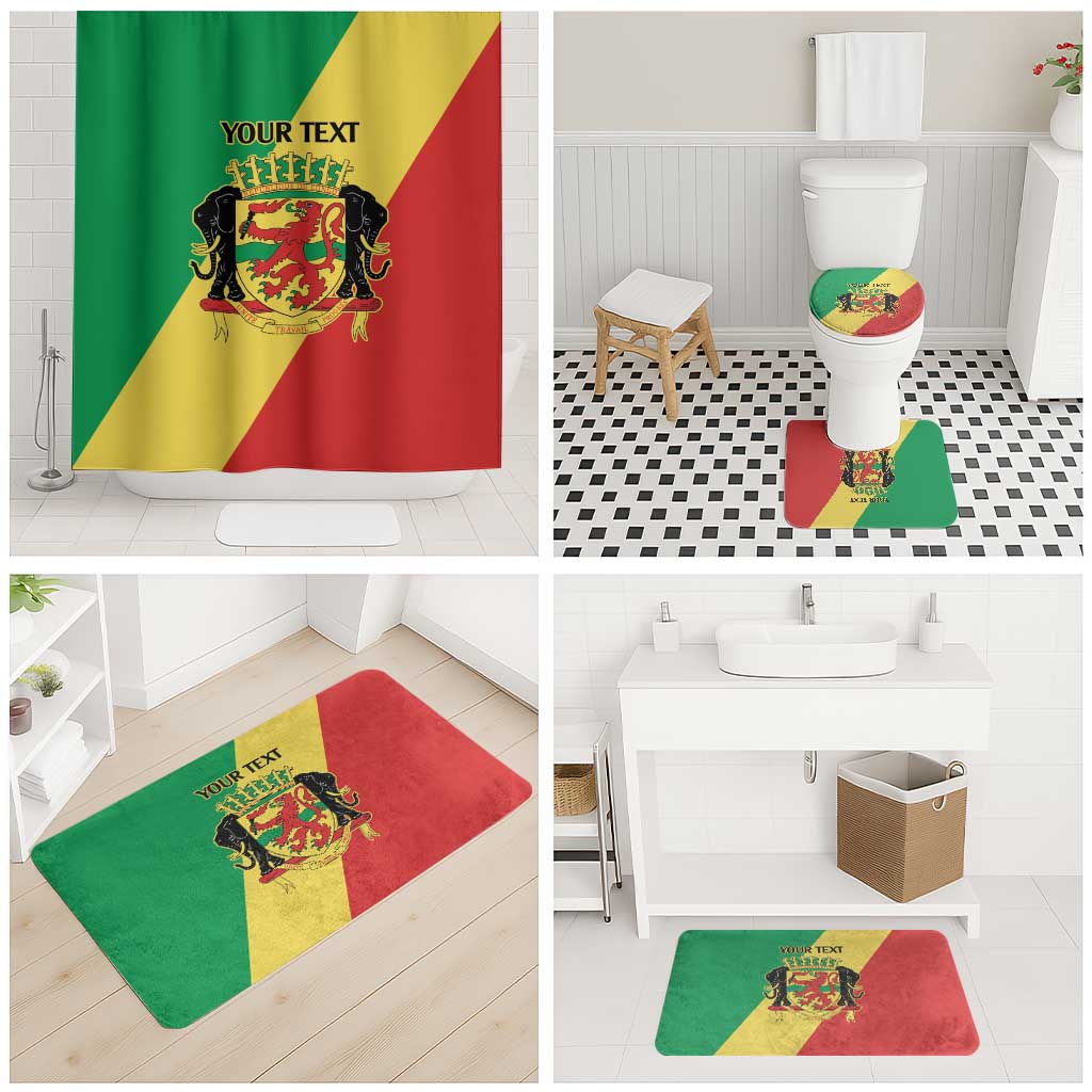 Republic of The Congo Personalized Bathroom Set Simple Flag Style