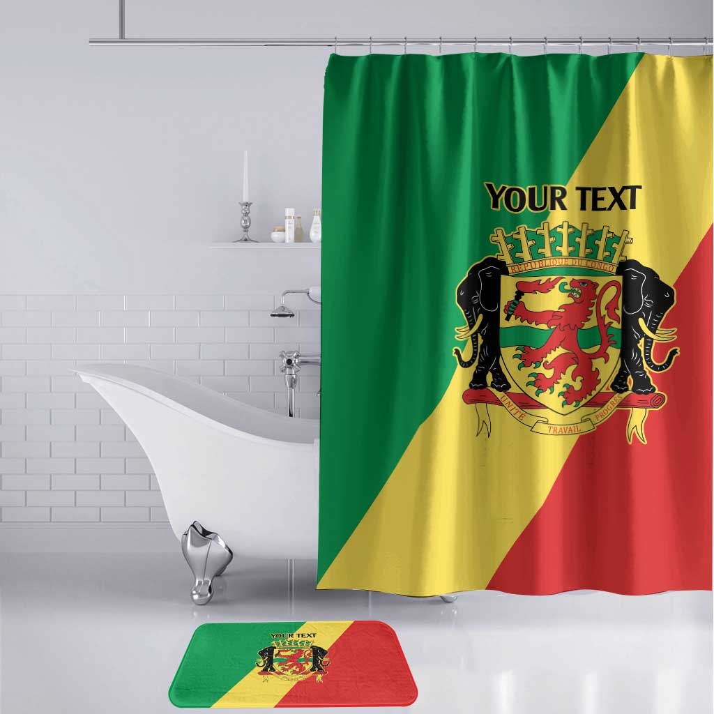 Republic of The Congo Personalized Bathroom Set Simple Flag Style
