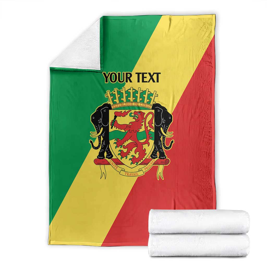 Republic of The Congo Personalized Blanket Simple Flag Style - African Pride