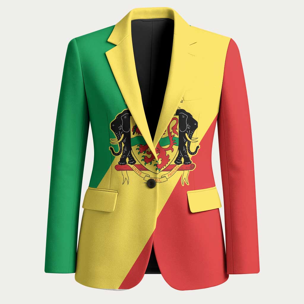 Republic of The Congo Personalized Blazer Simple Flag Style