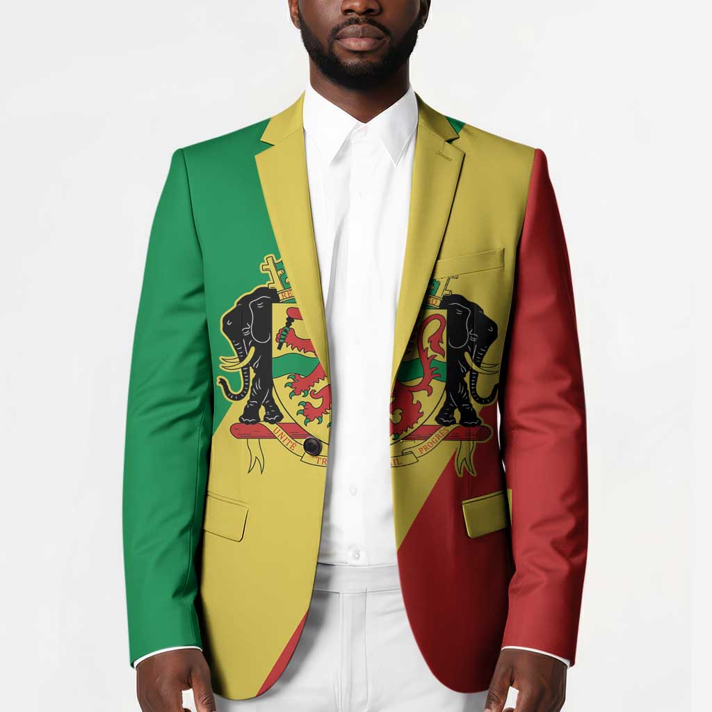 Republic of The Congo Personalized Blazer Simple Flag Style