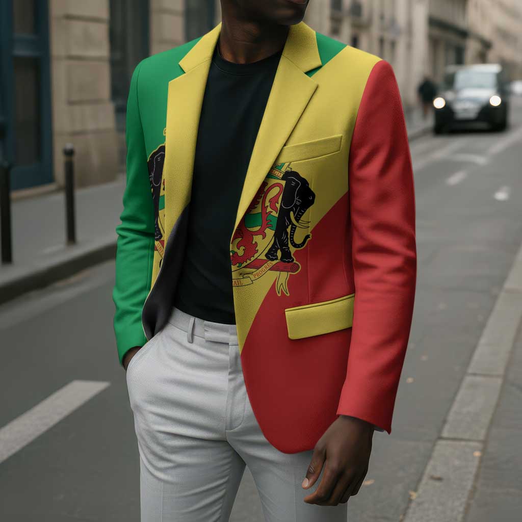 Republic of The Congo Personalized Blazer Simple Flag Style