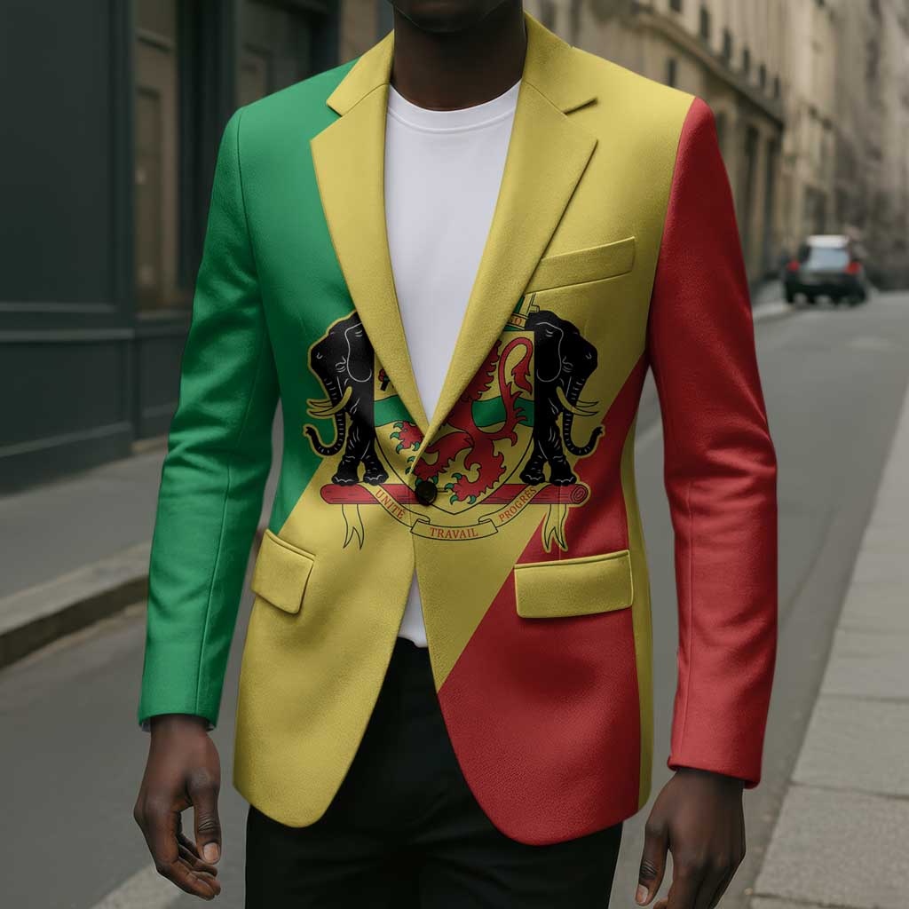 Republic of The Congo Personalized Blazer Simple Flag Style