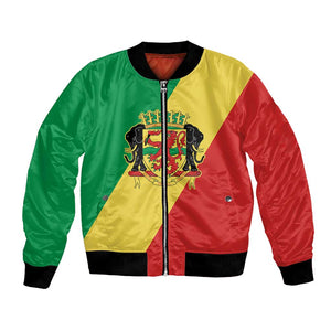 Republic of The Congo Personalized Bomber Jacket Simple Flag Style - African Pride