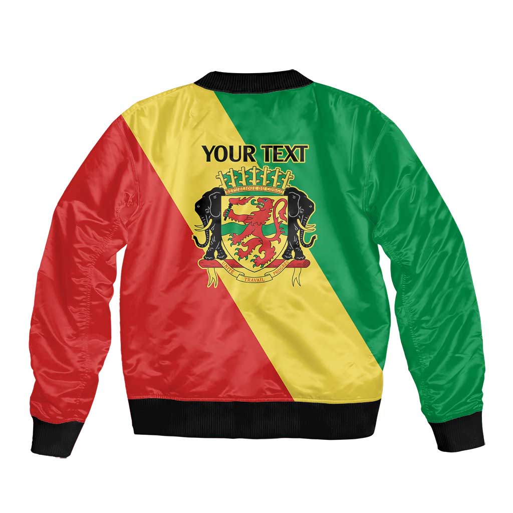 Republic of The Congo Personalized Bomber Jacket Simple Flag Style - African Pride