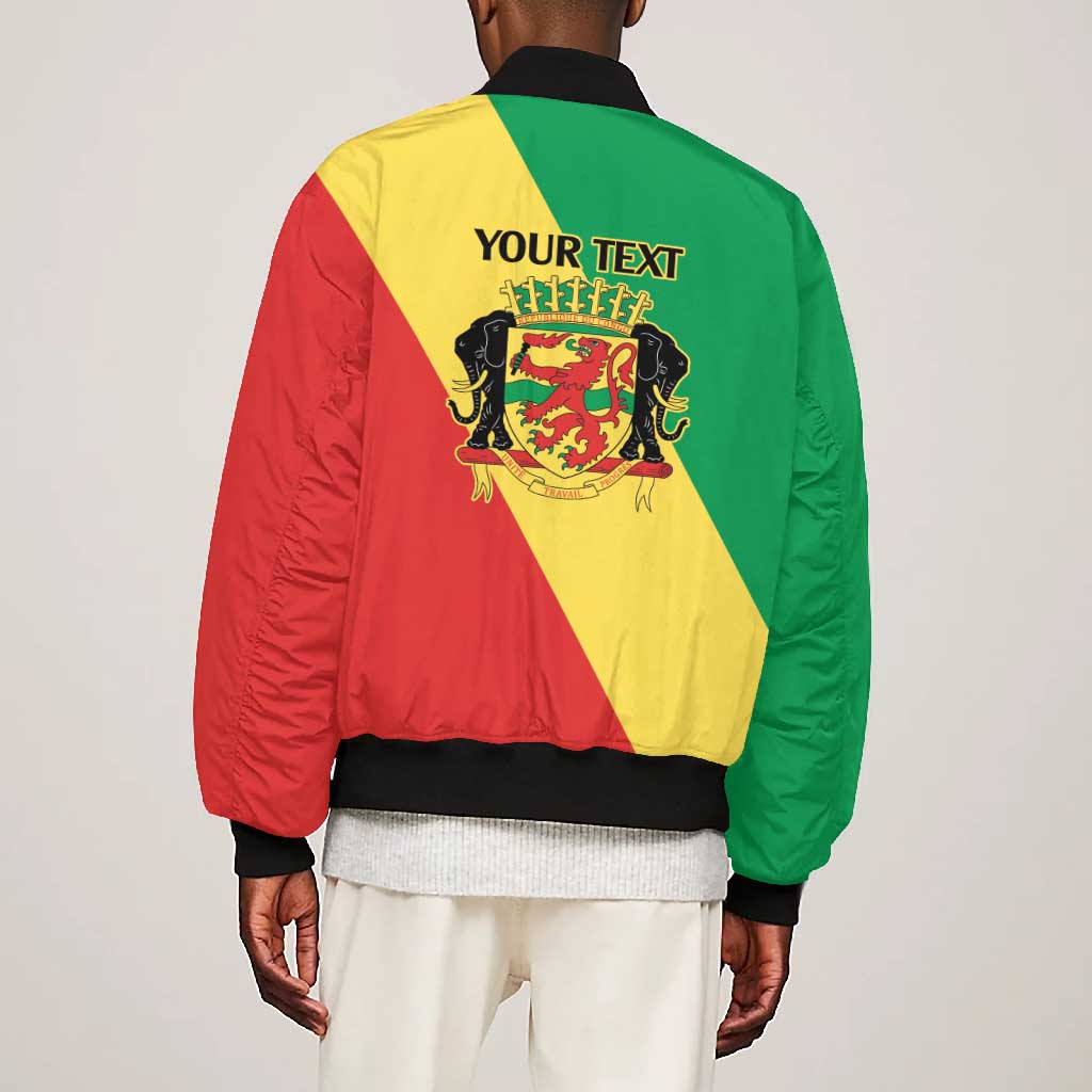 Republic of The Congo Personalized Bomber Jacket Simple Flag Style - African Pride