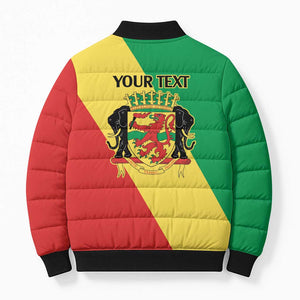 Republic of The Congo Personalized Bomber Puffer Jacket Simple Flag Style