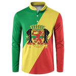 Republic of The Congo Personalized Button Sweatshirt Simple Flag Style