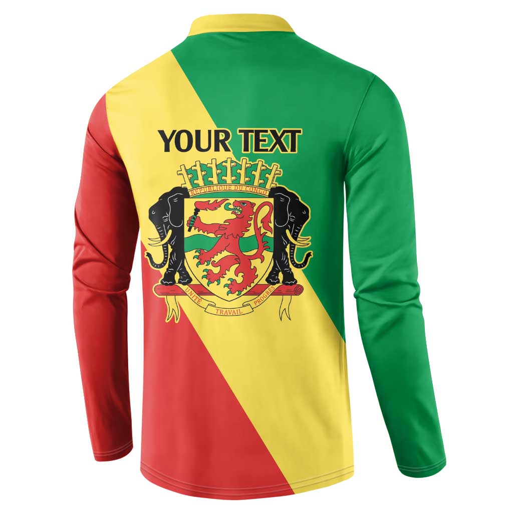 Republic of The Congo Personalized Button Sweatshirt Simple Flag Style