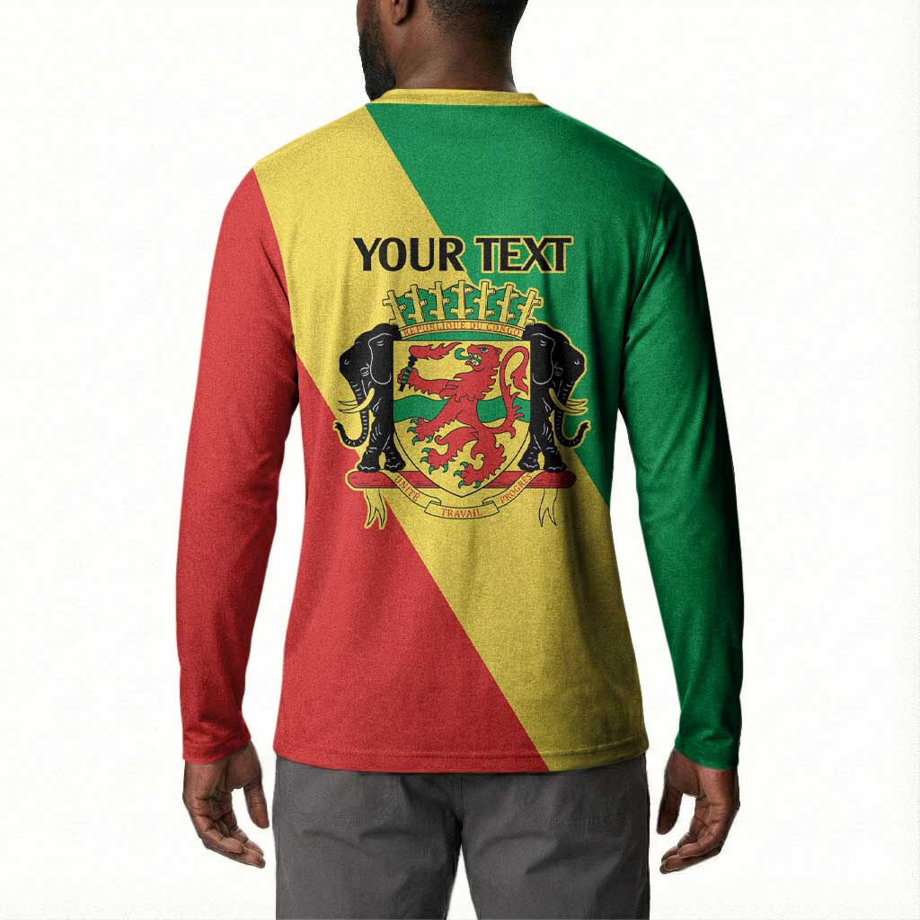Republic of The Congo Personalized Button Sweatshirt Simple Flag Style