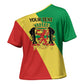 Republic of The Congo Personalized Cross Shoulder Shirt Simple Flag Style