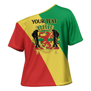 Republic of The Congo Personalized Cross Shoulder Shirt Simple Flag Style